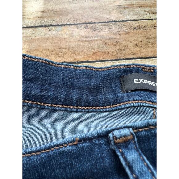 Express High Rise Dark Wash Supersoft Skinny Jeans Color: Dark Wash 16 Short - Picture 10 of 11